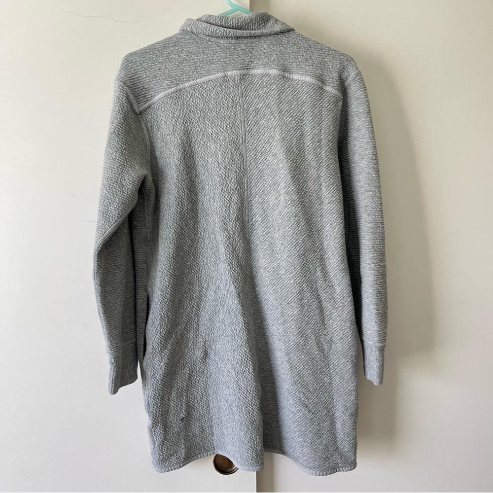 Lululemon On Repeat Jacket Full Zip Longline Grey Funnel Neck Size 8 $128 - Picture 9 of 11